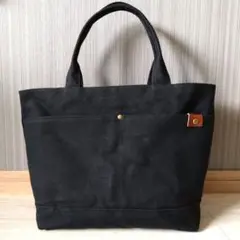 帆布トートバッグ　帆布通勤バッグ　ポケット沢山バッグ　8号帆布　帆布ハンドメイド