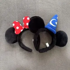 ミッキーミニーカチューシャセット　ディズニーカチューシャ