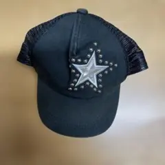 ブラック 星型装飾 キャップ