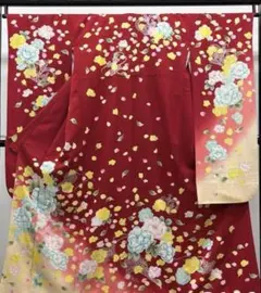 振袖 銀駒 銀彩 紋意匠 薔薇 胡蝶蘭 洋花 トールサイズ MO3725 - メルカリ