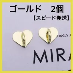 新品【ゴールド２個】キーリングハンガー 韓国 スマホ ハート ストラップ