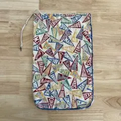 50s 60s ビンテージ カレッジ ペナント柄 ミニバッグ 巾着袋 ポーチ