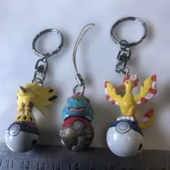 平成レトロ】新品 ポケ鈴コレクション 鈴キーホルダー 4個セット