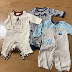 【値引き】まとめ売り ベビーロンパース3点　５０〜７０