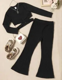 ブラックリブ編みセットアップ