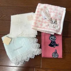 PAUL & JOE 猫刺繍タオルとキャラクタータオルセット