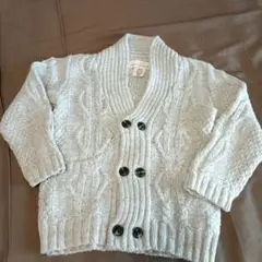グレー ケーブルニット カーディガン　　92
