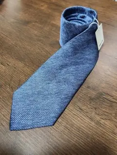 COMME CA ISM 新品タグ付 ブルーシャンブレー ネクタイ