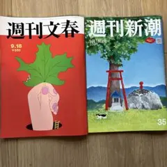 週刊文春、週刊新潮　9月18日号2冊セット￼