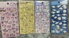 ぷくっとシール シナモロール・キキララ・ポムポムプリン・マイメロ ・クロミ