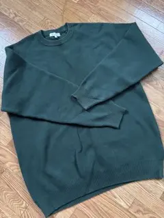 THE SHOP TK ダークグリーン クルーネックセーター Lサイズ