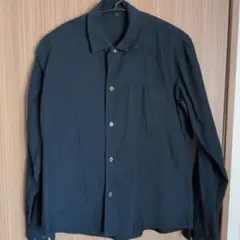 無印良品 ネイビー 長袖シャツ S-M