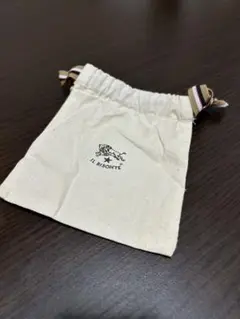 IL BISONTE コットン巾着袋 アイボリー