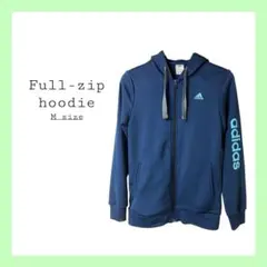 adidas フルジップパーカー Mサイズ ネイビー