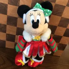ミニーマウスぬいぐるみバッジ