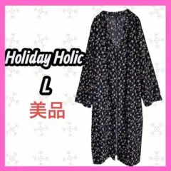 美品　[Holiday Holic] 花柄　羽織　長袖　ドレープカーディガン