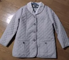 未使用　VITRAGE ボア襟付きキルティングショートコート　ローズグレー　M