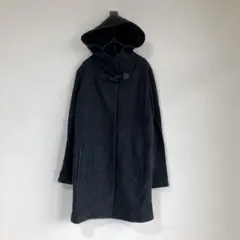 ユニクロ WOOL COLLECTION フード付きロングコート ダSのサムネイル