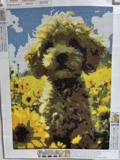 ダイヤモンドアート完成品　約25×35（余白含まず）丸