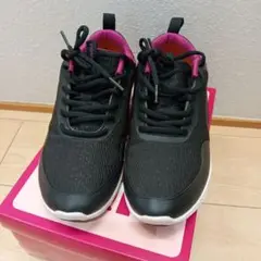 VIONIC 　スニーカー　シューズ　ブラック×ピンク　24㎝
