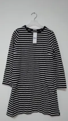 GU ボーダーワンピース（長袖）L