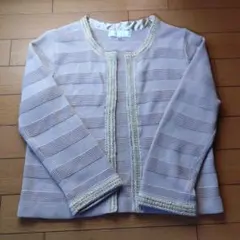 KUMIKYOKU カーディガン ボレロ S2　サーモンピンク ベージュ組曲