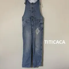 TITICACA デニム　オーバーオール　サロペット サイズM レディースのサムネイル