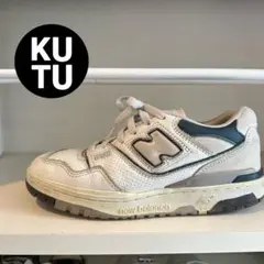 new balance 550 ホワイト/グリーン スニーカー 24.5cm