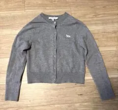 MAISON KITSUNÉ グレー カーディガン ウール　Sのサムネイル