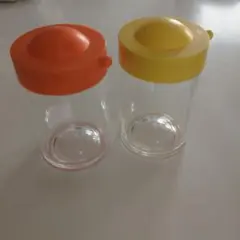 ガラス調味料ケース オレンジ・イエロー