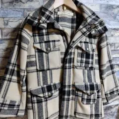 インパクティスケリー　ウール混紡フード付き厚手チェック柄ジャケット　 Sサイズ