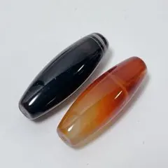 ds786/天然石◇メノウ　模様が綺麗　2個set