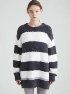 gelato pique グレー・ホワイトストライプ ルームウェア