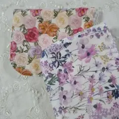 リバティfuwara6重ガーゼハンカチ2枚◇コベントガーデン&パーリーメドウ