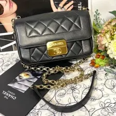 CHANEL シャネル【極美品】マトラッセ ミニ チェーンショルダーバッグ