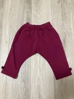 シンプルフリー　裏起毛あったか赤紫パンツ