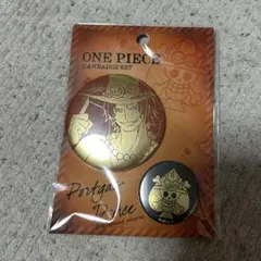 ワンピース　箔押し缶バッジ　エース