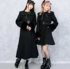 LilyMerry ファーアウター ブラック 黒 - メルカリ