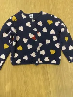 PETIT BATEAU ハート柄カーディガン 110cm