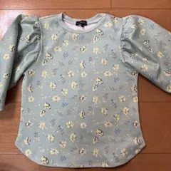 グリーンレーベルリラクシング フラワープリント長袖カットソー 100cm