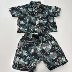 BABYDOLL トロピカル柄 シャツ80サイズ半ズボン90サイズ セット