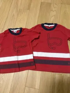PETIT BATEAU Tシャツ2枚　おそろいセットのサムネイル