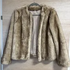 【値下げ中】ungrid アングリッド ベージュ 茶 ファーコート 裏地付き