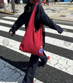 （最終値下げ）【UNISEX】キャンバス缶バッチ付きショルダーバッグ