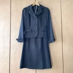 濃紺セレモニー・スーツ　ドット　Aライン　9号