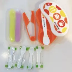 ベビー用プレート スプーンセット 離乳食スプーン　メンカッター