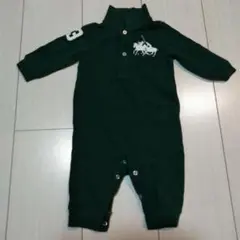 ラルフローレン 54~60cm(3M)　ロンパース　ダークグリーン
