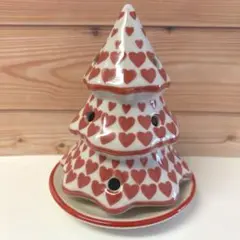 ポーリッシュポタリー　　クリスマスツリー　　キャンドルホルダー