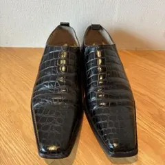 COMME des GARCONS クロコ型押し本革　シユーズ 黒23.5㎝のサムネイル