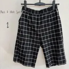 極美品✨【Black & White Sport】チェック ゴルフウエア パンツ